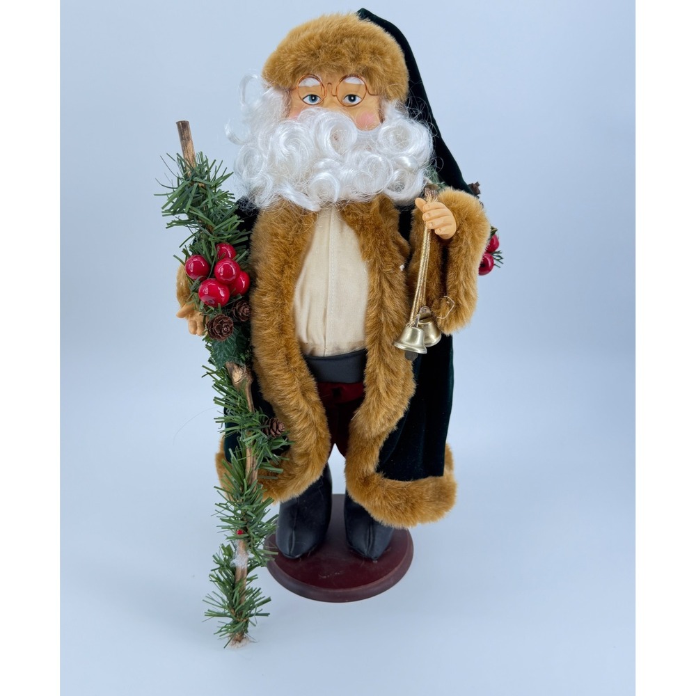 Rustic Woodland Santa Claus Figure 16" Christmas Decor Ski Lodge Holiday Display